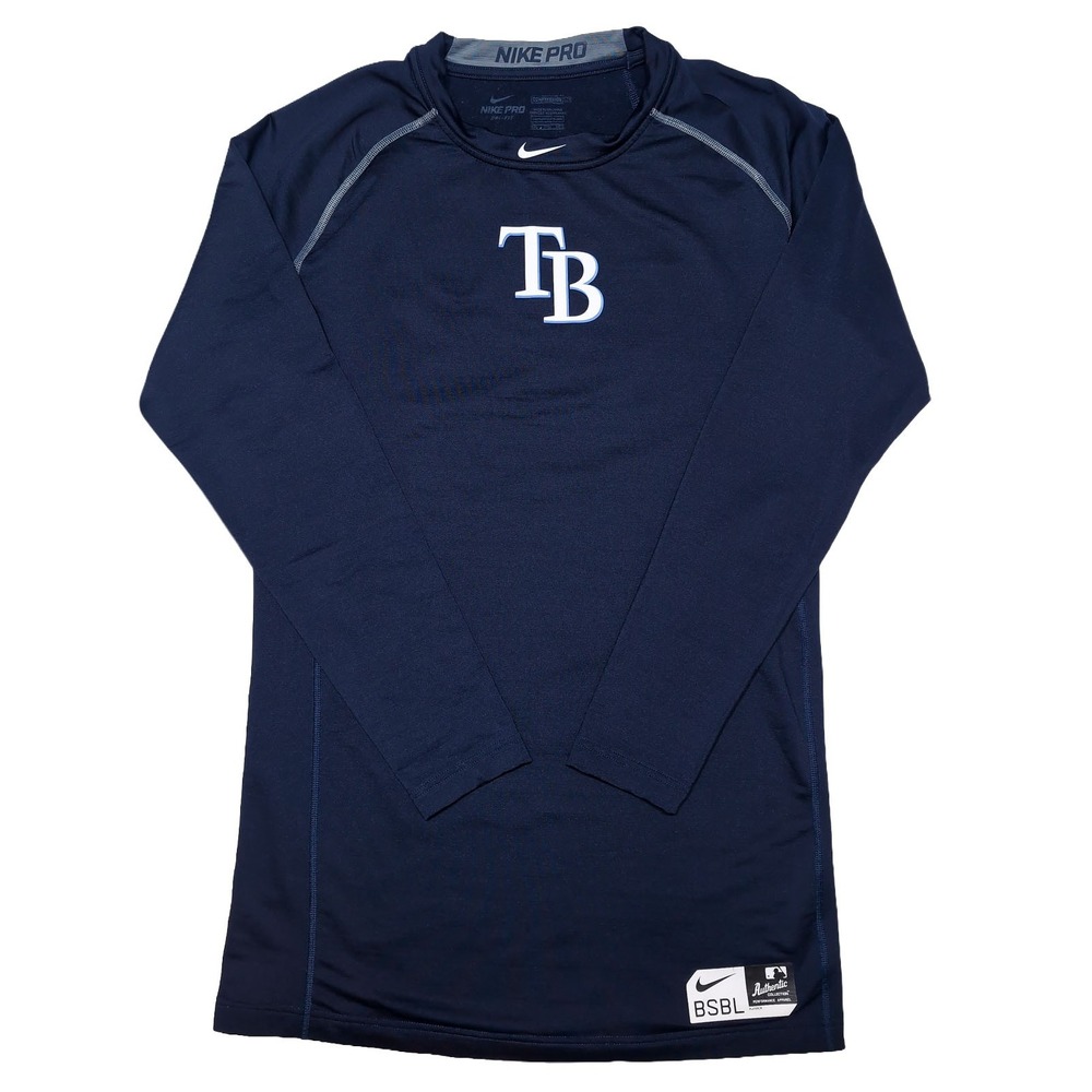 NIKE Pro Tampa Bay Rays MLB Compression Shirt Mens XXL 2XL Team Issue